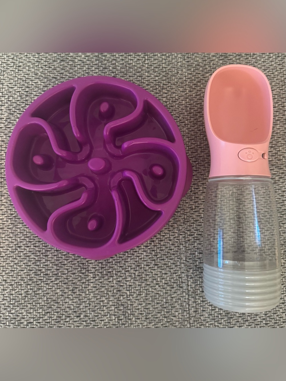 Pet Bundle – Portable Water Bottle & Slow Feeder Bowl Dog Cat Accessories